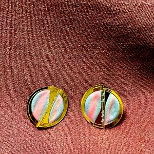 Vintage Kyle McKeown Hand Painted Silk Earrings